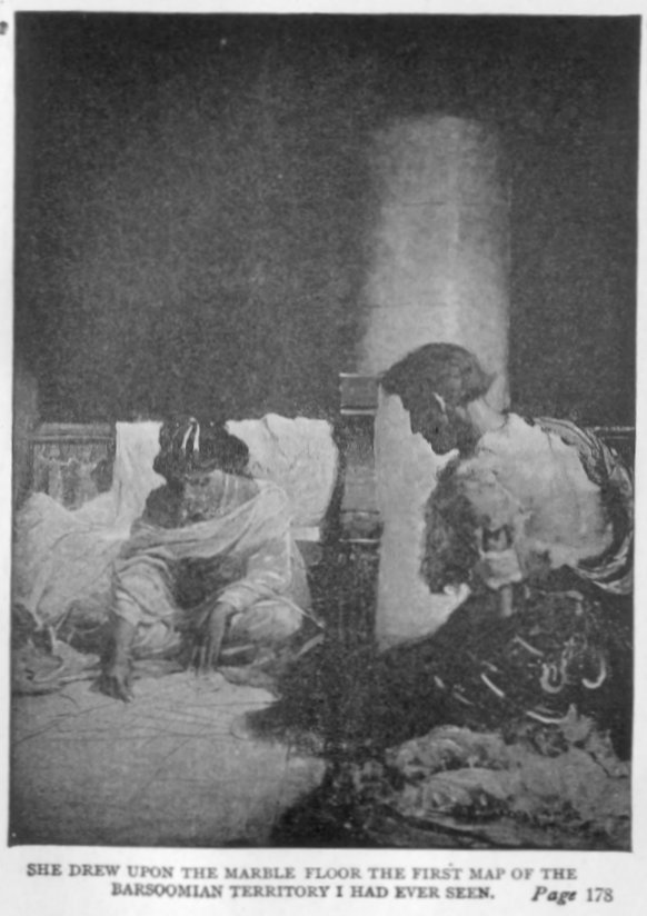 She drew upon the marble floor the first map of Barsoomian territory I had ever seen